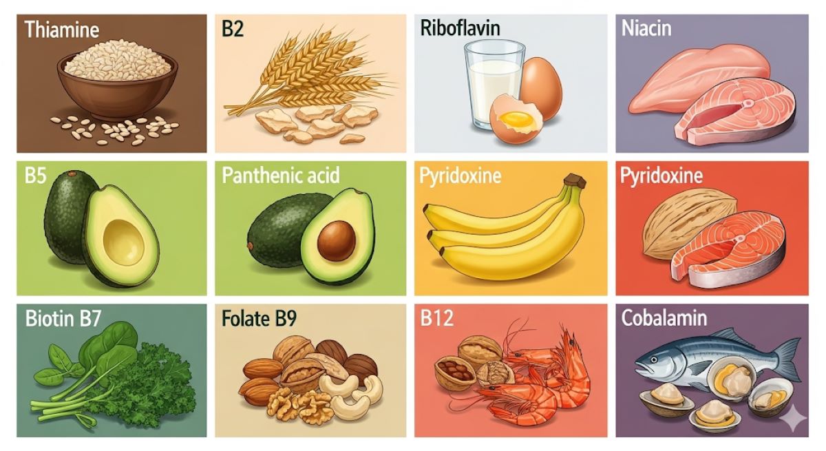 8 Loại Vitamin B Và Chức Năng Riêng Biệt