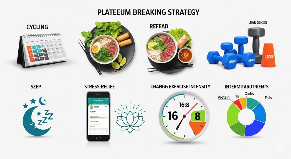 8 Phương Pháp Khoa Học Vượt Qua Plateau Giảm Cân