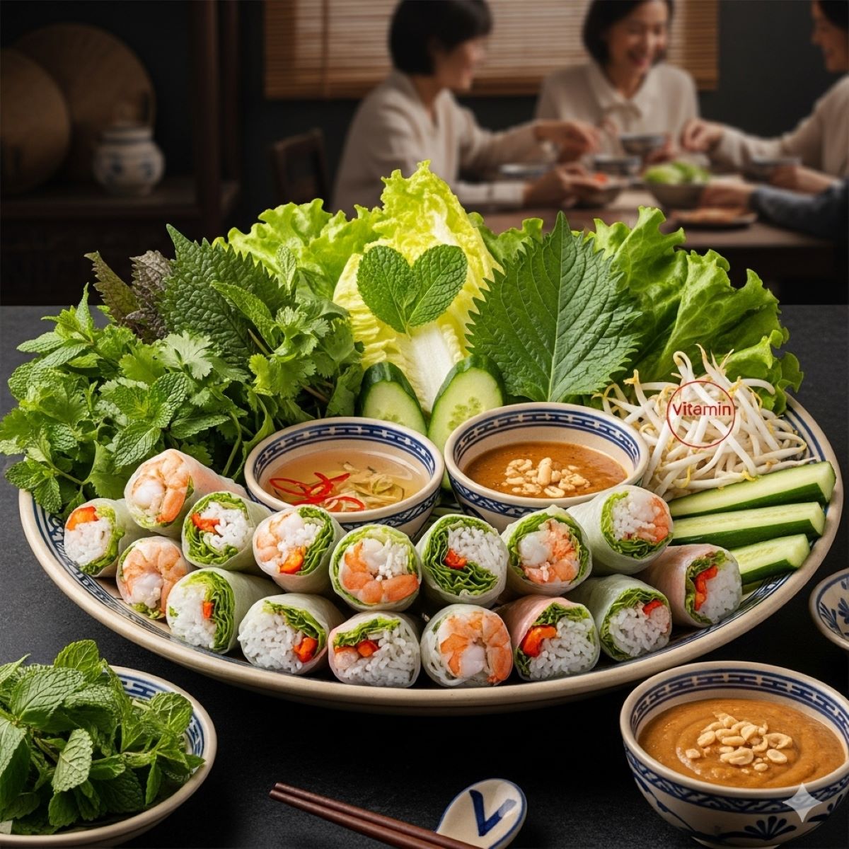Summarize gỏi cuốn as the perfect Vietnamese superfood and encourage healthy eating