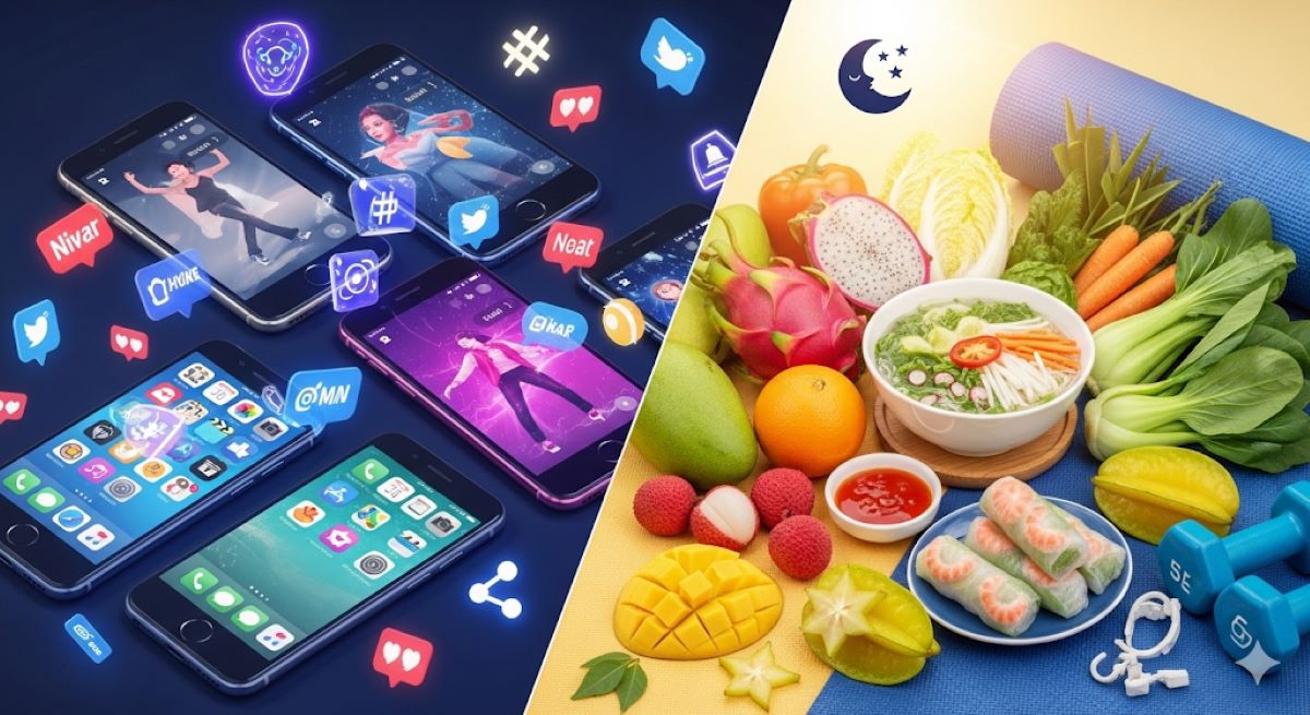 Summarize the balanced approach between trendy health solutions and evidence-based healthy living