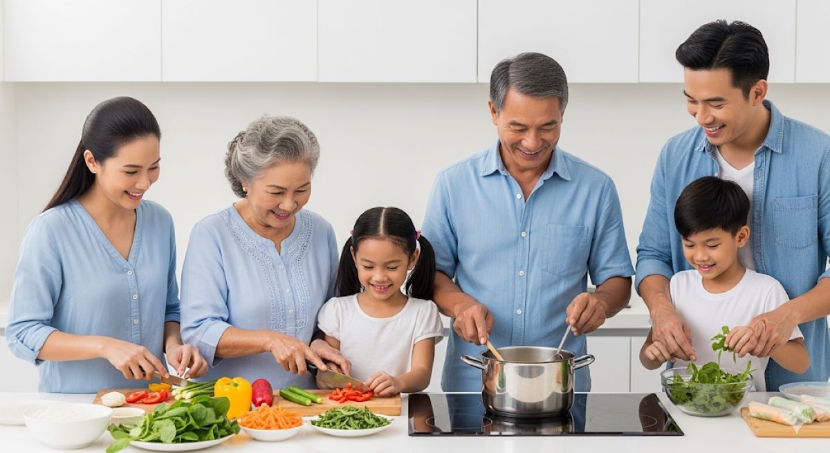 Summarize the main message of successful family clean eating and encourage positive action